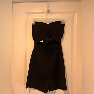 Black fitted romper with cut out
